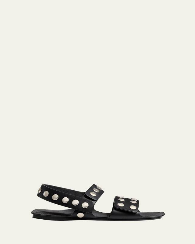 Boden Studded Leather Dual-Band Sandals